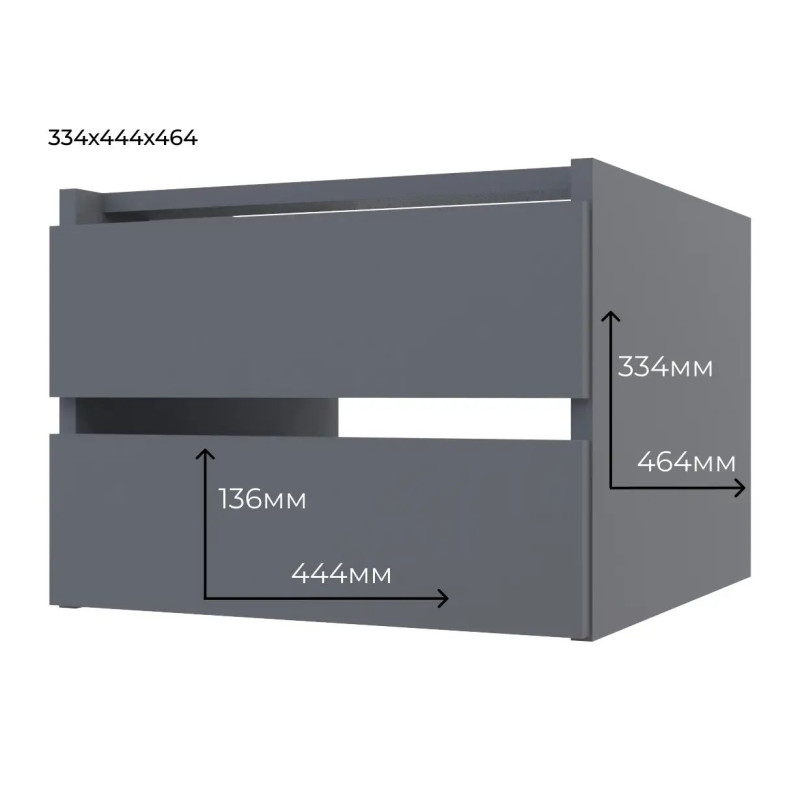 Блок шухляд для шафи купе Doros G-Caiser Графіт 44,8х42х33,6 (80736209)