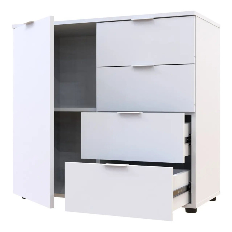 Комод Doros Рон 1 1 фасад 4 шухляди Білий 80х38х81 (41516005)