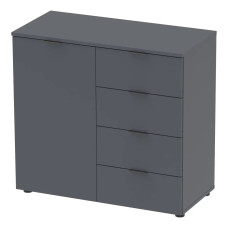 Комод Doros Рон 1 1 фасад 4 шухляды Графіт 80х38х81 (41516006)