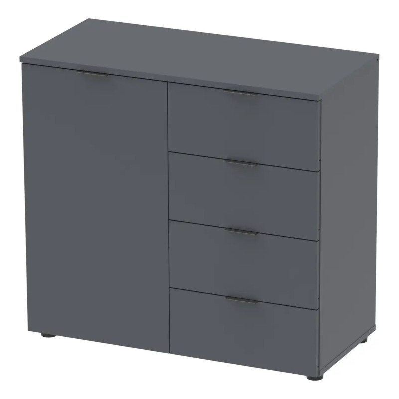 Комод Doros Рон 1 1 фасад 4 шухляды Графіт 80х38х81 (41516006)