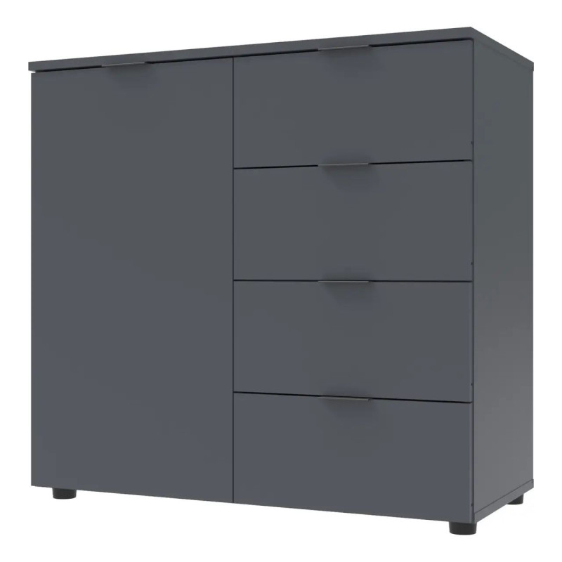 Комод Doros Рон 1 1 фасад 4 шухляды Графіт 80х38х81 (41516006)