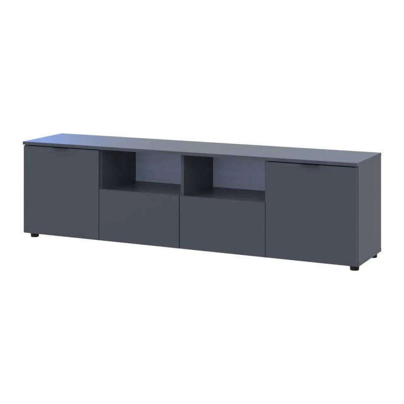 Комод Doros Рон 4 Графіт 2 фасади 2 шухляди 180х38х50 (44900234)
