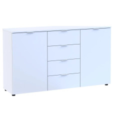 Комод Doros Рон 5 Білий 2 фасади 4 шухляди 140х38х81 (44900223)