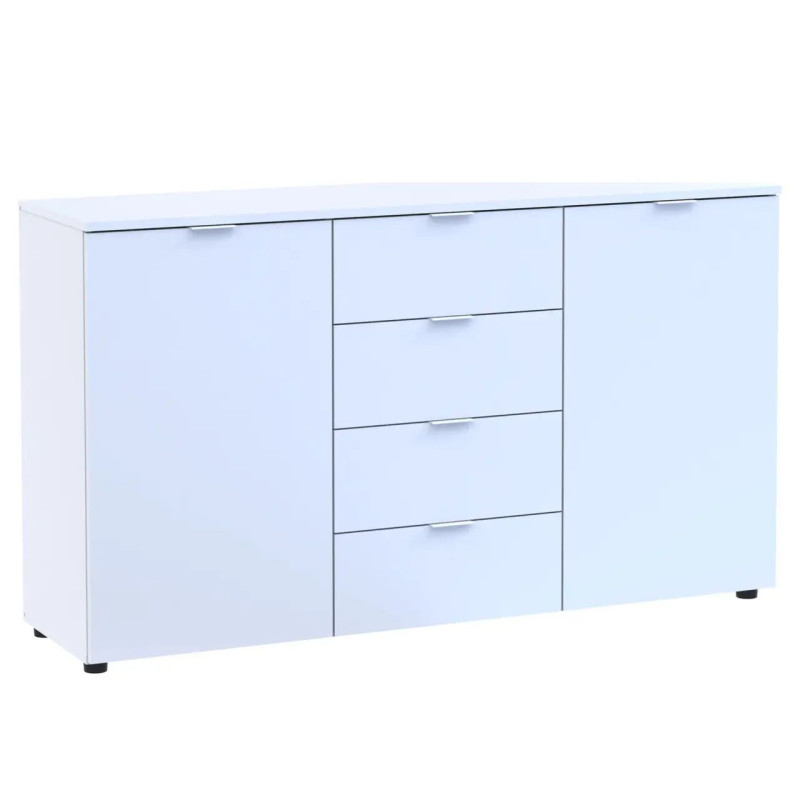 Комод Doros Рон 5 Білий 2 фасади 4 шухляди 140х38х81 (44900223)