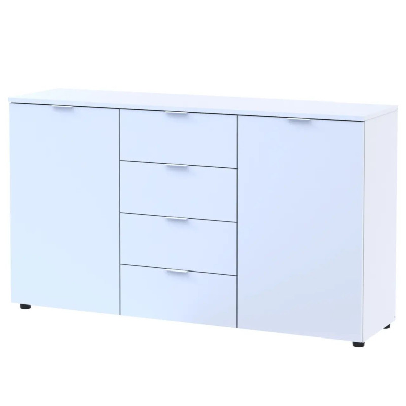 Комод Doros Рон 5 Білий 2 фасади 4 шухляди 140х38х81 (44900223)