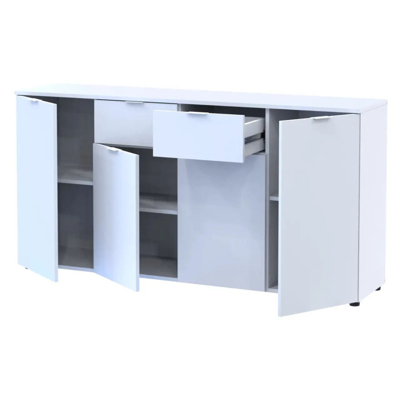 Комод Doros Рон 7 Білий 4 фасади 2 шухляди 160х38х81 (44900222)