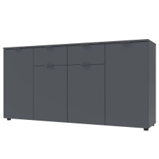 Комод Doros Рон 7 Графіт 4 фасади 2 шухляди 160х38х81 (44900236)
