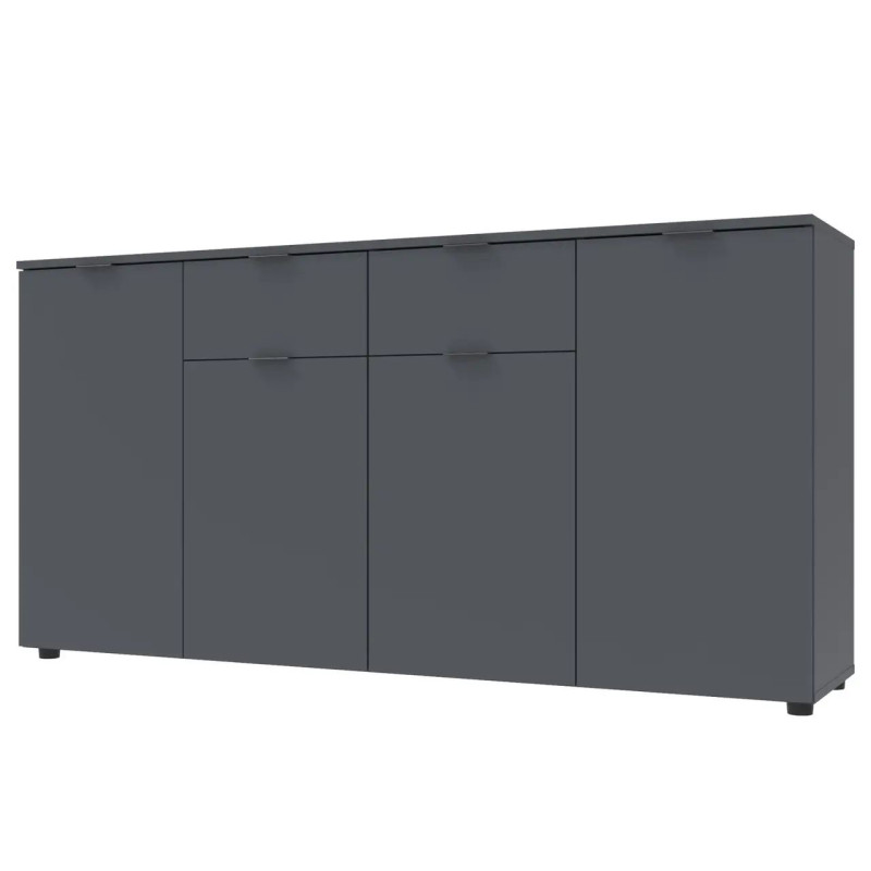 Комод Doros Рон 7 Графіт 4 фасади 2 шухляди 160х38х81 (44900236)