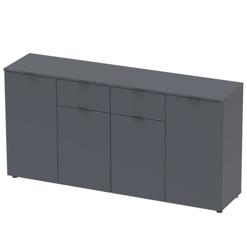 Комод Doros Рон 7 Графіт 4 фасади 2 шухляди 160х38х81 (44900236)