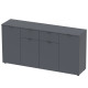 Комод Doros Рон 7 Графіт 4 фасади 2 шухляди 160х38х81 (44900236)