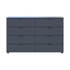 Комод Doros Рон 8 Графіт 8 Шухлядок 130х38х81 (41516173)