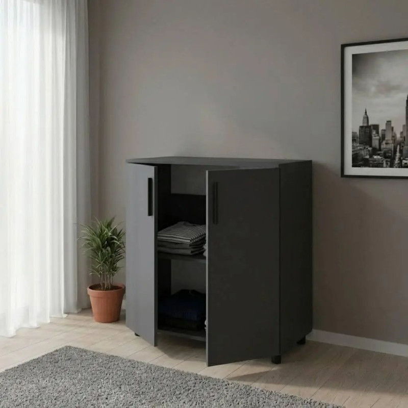 Комод Doros Торн Антрацит 2 ДСП 90х51.6х80 (41510149)