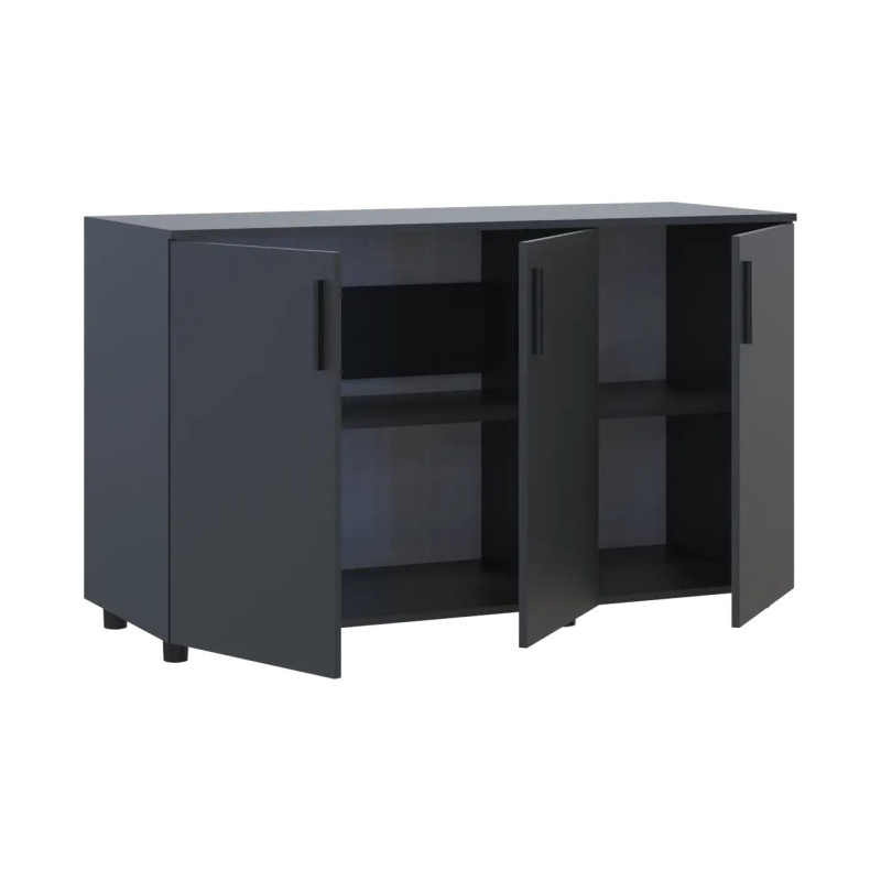 Комод Doros Торн Антрацит 3 ДСП 135х51.6х80 (41510173)