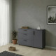 Комод Doros Торн Антрацит 3Ш/1Д 135х51.6х80 (41510185)