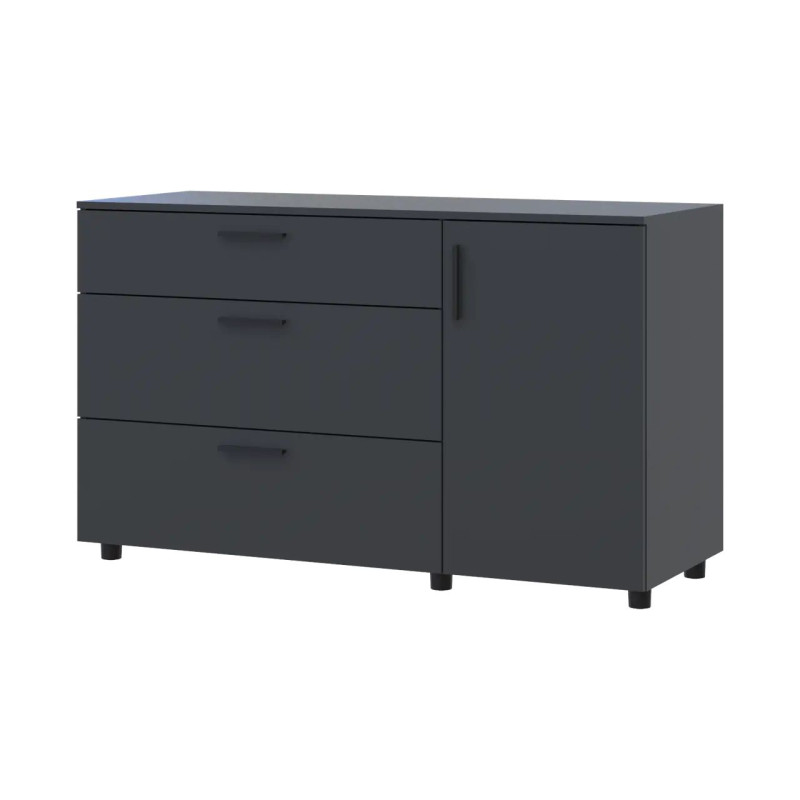 Комод Doros Торн Антрацит 3Ш/1Д 135х51.6х80 (41510185)