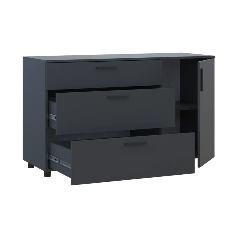 Комод Doros Торн Антрацит 3Ш/1Д 135х51.6х80 (41510185)