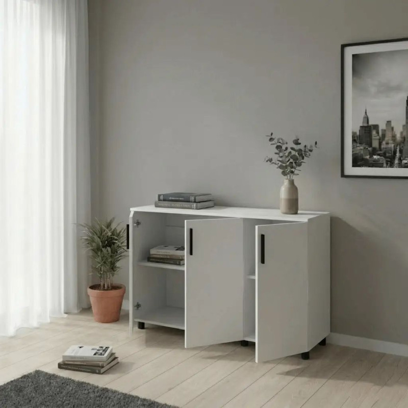 Комод Doros Торн Білий 3 ДСП 135х51.6х80 (41510169)
