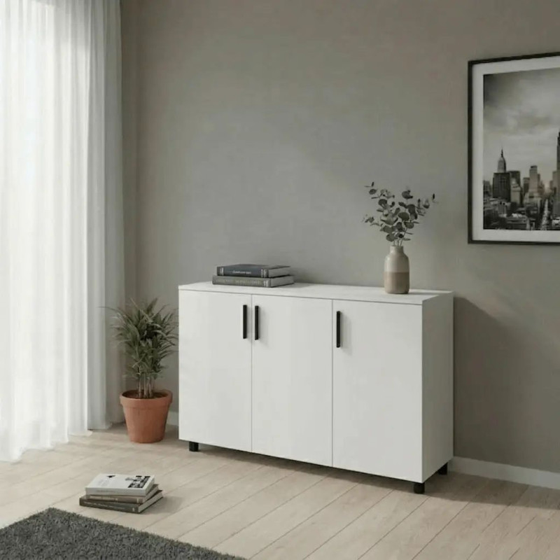 Комод Doros Торн Білий 3 ДСП 135х51.6х80 (41510169)