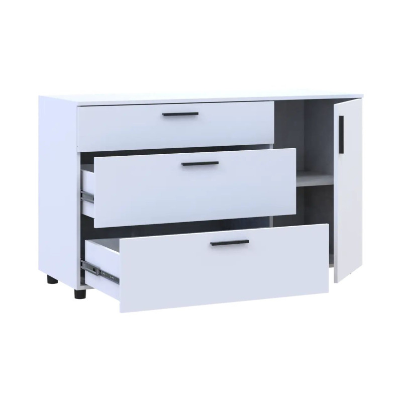 Комод Doros Торн Білий 3Ш/1Д 135х51.6х80 (41510181)