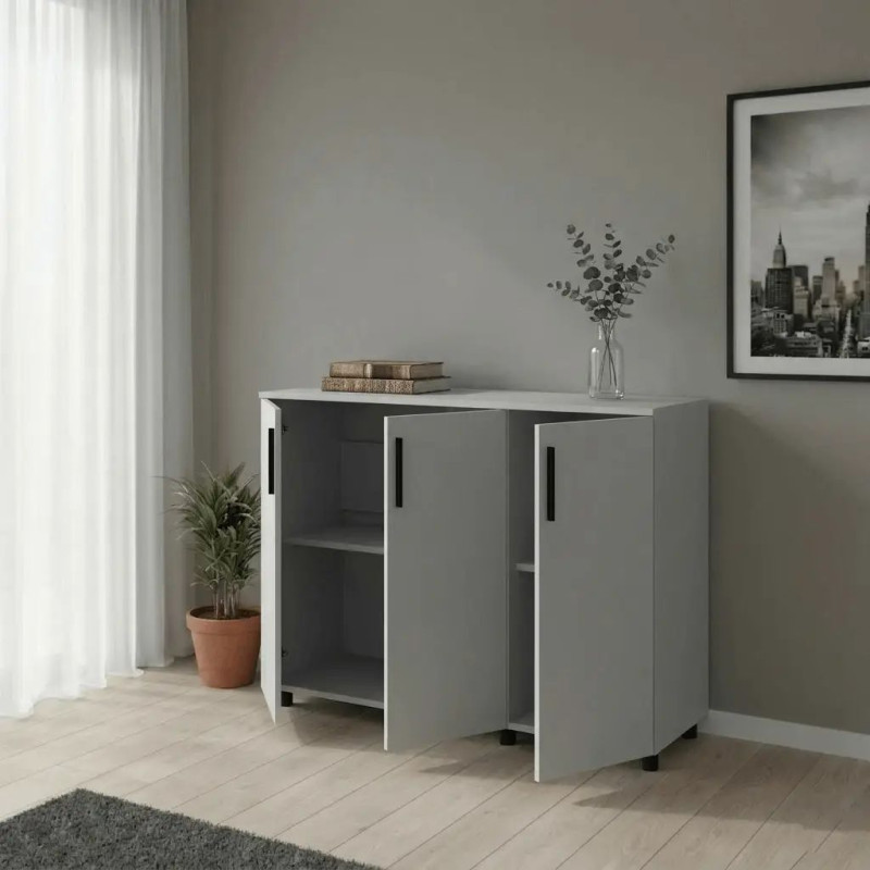 Комод Doros Торн Сірий 3 ДСП 135х51.6х80 (41510171)