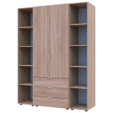 Комплект Doros Гелар з 2 Етажерками Дуб Сонома 2 ДСП 153.9х49.5х203.4 (42005045)
