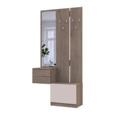 Передпокій Doros Сола 2+3 Канноло/Кашемір ДСП / дзеркало 105х40х215 (42005234)