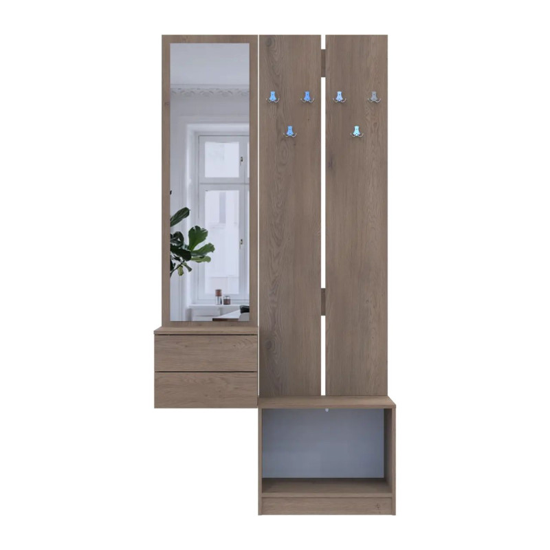 Передпокій Doros Сола 2+3 Канноло/Кашемір ДСП / дзеркало 105х40х215 (42005234)