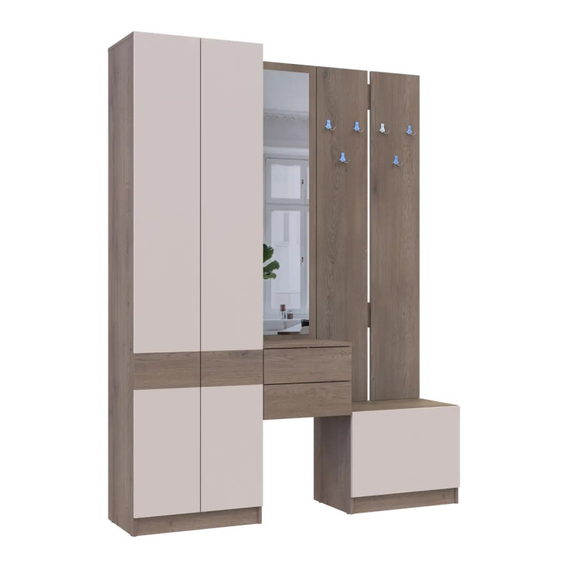 Передпокій Doros Сола Канноло/Кашемір ДСП / дзеркало 165х40х215 (42005231)