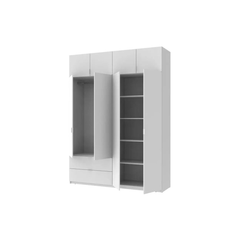Розпашна Шафа для одягу Doros Лукас Білий 180х50х240 (80737069)
