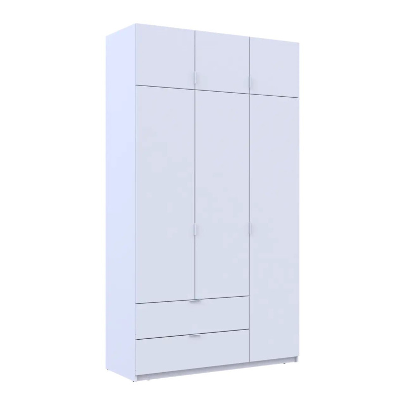 Розпашна Шафа для одягу Doros Лукас Білий 3ДСП 135х50х240 (80737800)