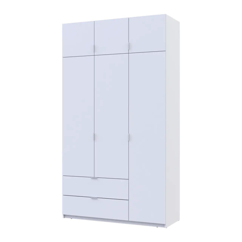 Розпашна Шафа для одягу Doros Лукас Білий 3ДСП 135х50х240 (80737800)
