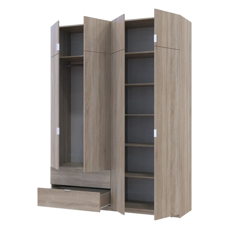 Розпашна Шафа для одягу Doros Лукас Дуб Сонома 180х50х240 (80737731)