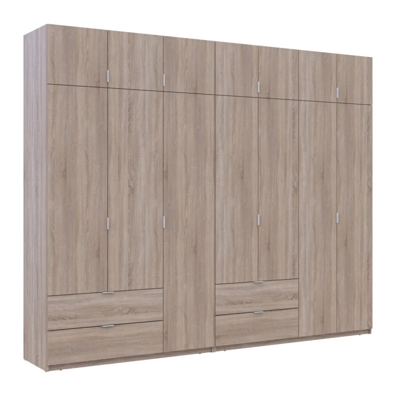 Розпашна Шафа для одягу Doros Лукас Дуб сонома 3+4 ДСП 295х50х240 (42005123)