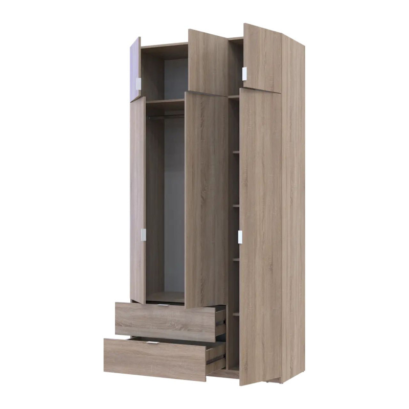 Розпашна Шафа для одягу Doros Лукас Дуб Сонома 3ДСП 120х50х240 (80737799)