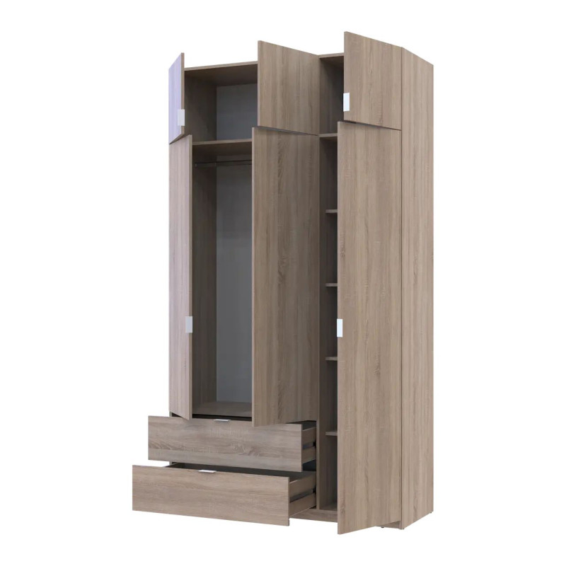 Розпашна Шафа для одягу Doros Лукас Дуб Сонома 3ДСП 135х50х240 (80737803)