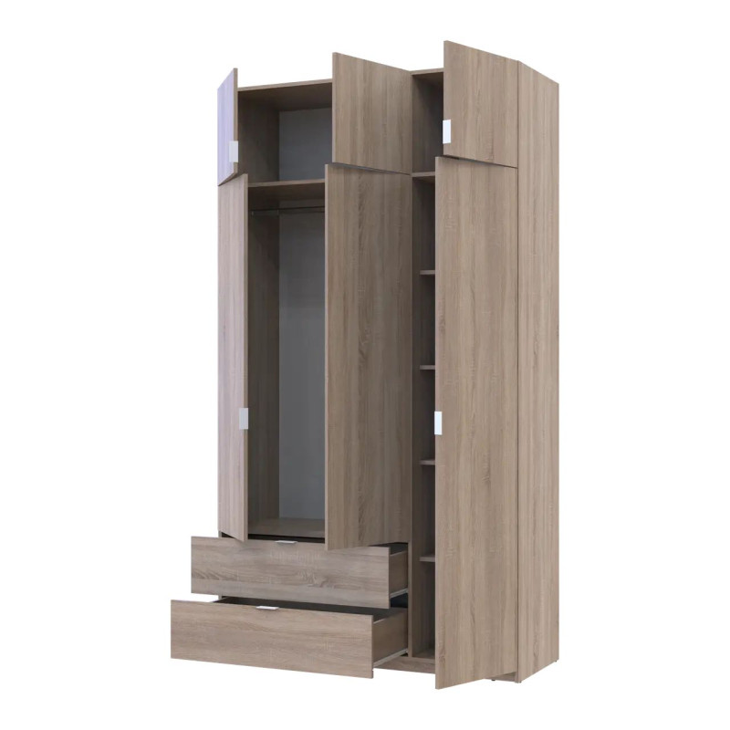 Розпашна Шафа для одягу Doros Лукас Дуб Сонома 3ДСП 135х50х240 (80737803)