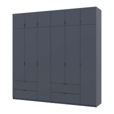 Розпашна Шафа для одягу Doros Лукас Графіт 3+3 ДСП 240х50х240 (42005109)