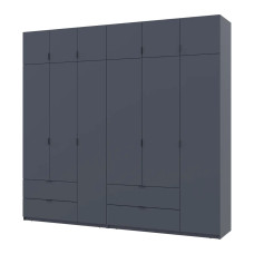 Розпашна Шафа для одягу Doros Лукас Графіт 3+3 ДСП 255х50х240 (42005113)