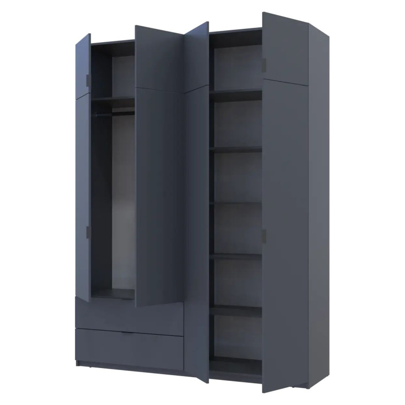 Розпашна Шафа для одягу Doros Лукас Графіт/Графіт 180х50х240 (80736288)