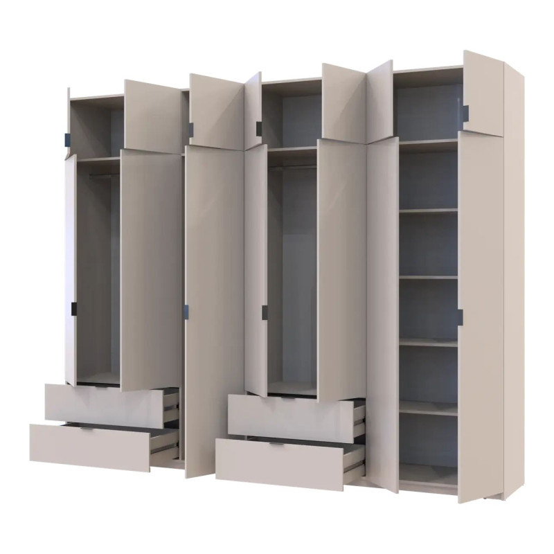 Розпашна Шафа для одягу Doros Лукас Кашемір 3+4 ДСП 295х50х240 (42005124)
