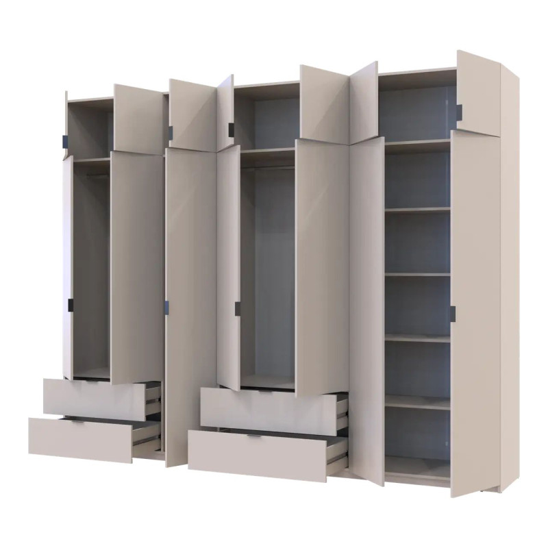 Розпашна Шафа для одягу Doros Лукас Кашемір 3+4 ДСП 300х50х240 (42005132)