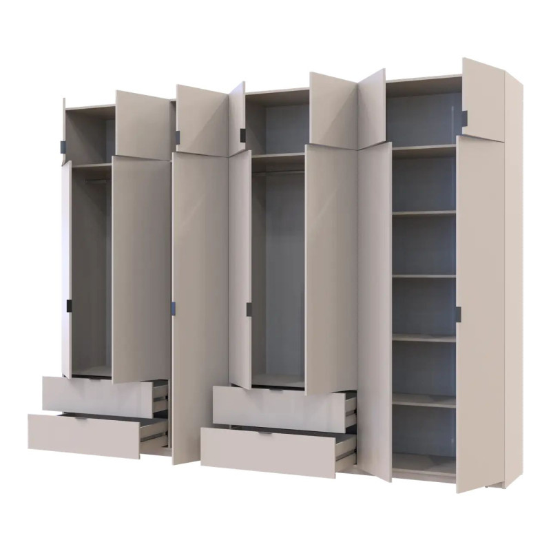 Розпашна Шафа для одягу Doros Лукас Кашемір 3+4 ДСП 315х50х240 (42005136)