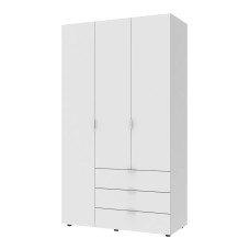 Шафа для одягу Doros Гелар Білий 3 ДСП 116,2х49,5х203,4 (80397641)