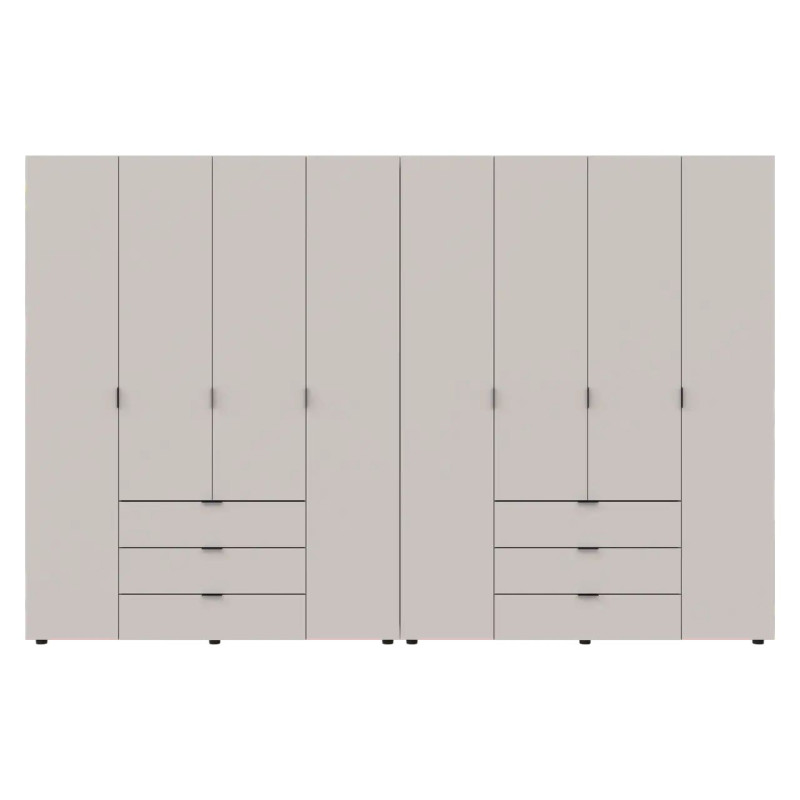 Шафа для одягу Doros Гелар комплект Кашемір 4+4 ДСП 310х49.5х203.4 (80737642)