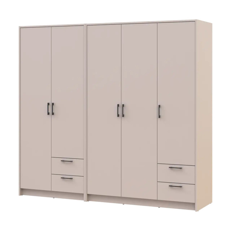 Шафа для одягу Doros Ронді Кашемір 2+3 ДСП 203х52х195 (42005618)