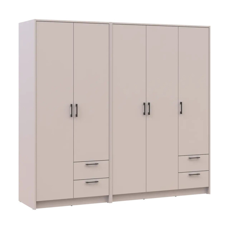 Шафа для одягу Doros Ронді Кашемір 2+3 ДСП 203х52х195 (42005618)