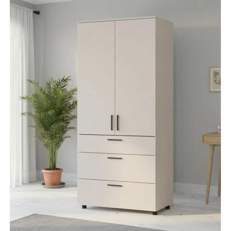Шафа для одягу Doros Торн Кашемір 2 ДСП/3Ш (полиці) 90х51.6х200 (44900450)