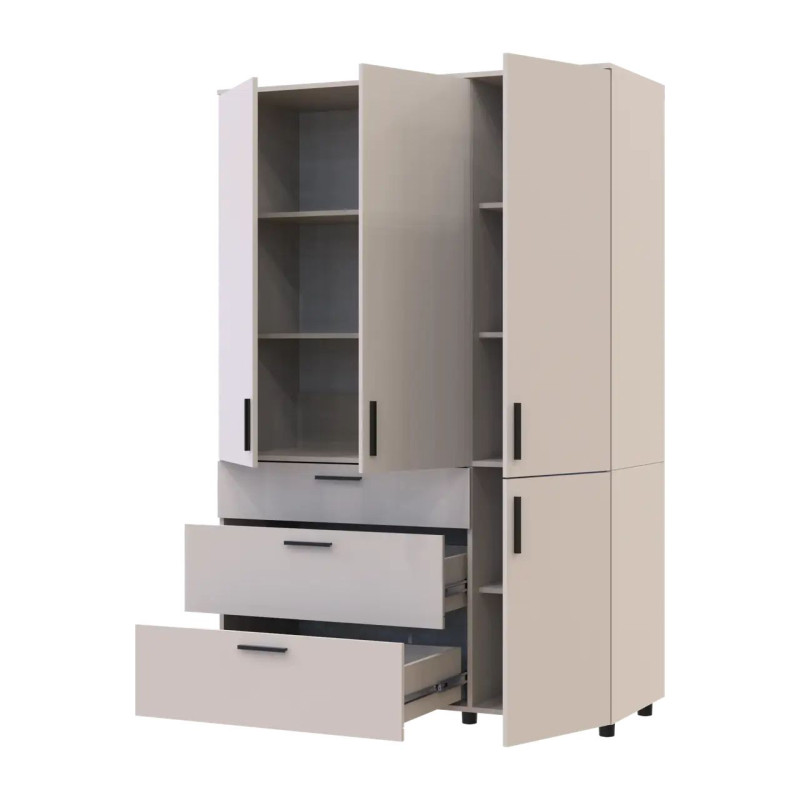 Шафа для одягу Doros Торн Кашемір 3 ДСП/3Ш (полиці) 135х51.6х200 (44900498)