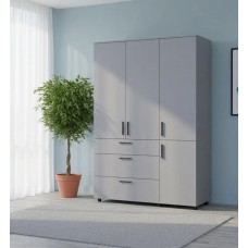 Шафа для одягу Doros Торн Сірий 3 ДСП/3Ш (полиці) 135х51.6х200 (44900490)