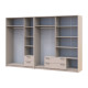 Шафа для одягу з дзеркалом Doros Ронді Кашемір 3+4 ДСП 281х52х195 (42005625)